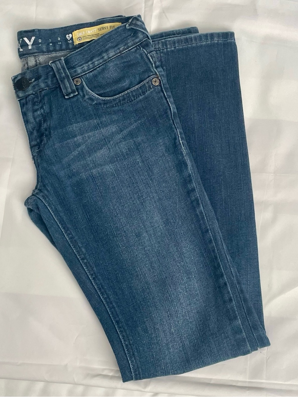 ROXY GOLD COAST Low Rise Skinny Jeans Size 5 Y2K 2009